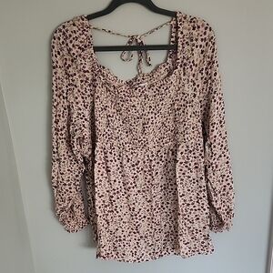 Floral Print Women's Maternity Top
